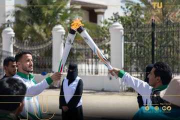 جامعة الطائف تشارك في استقبال شعلة دورة الألعاب السعودية