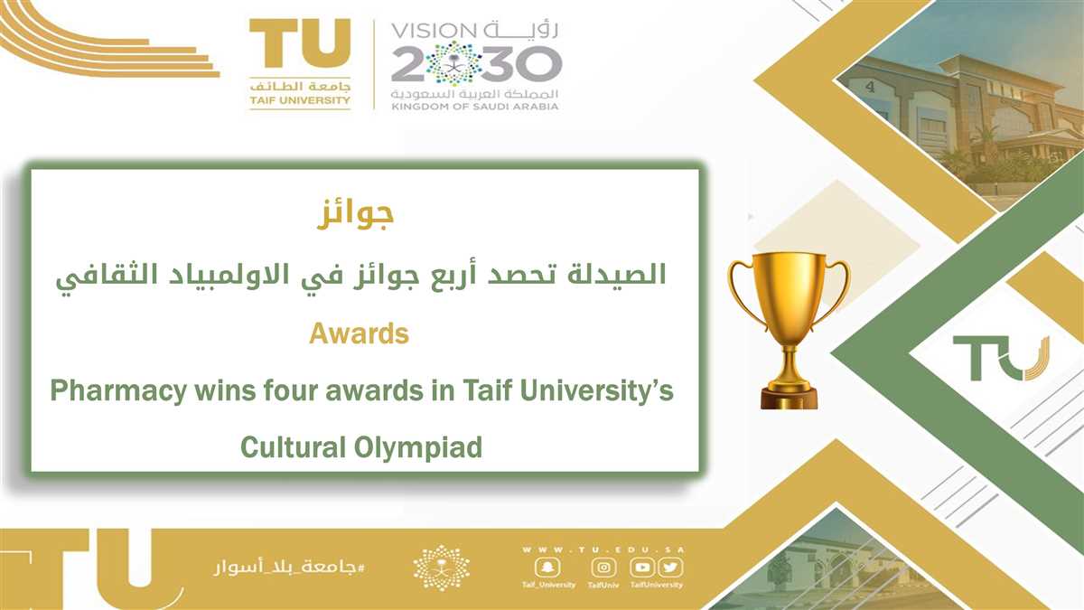 كلية الصيدلة تحصد اربع جوائز في الاولمبياد الثقافي السادس 