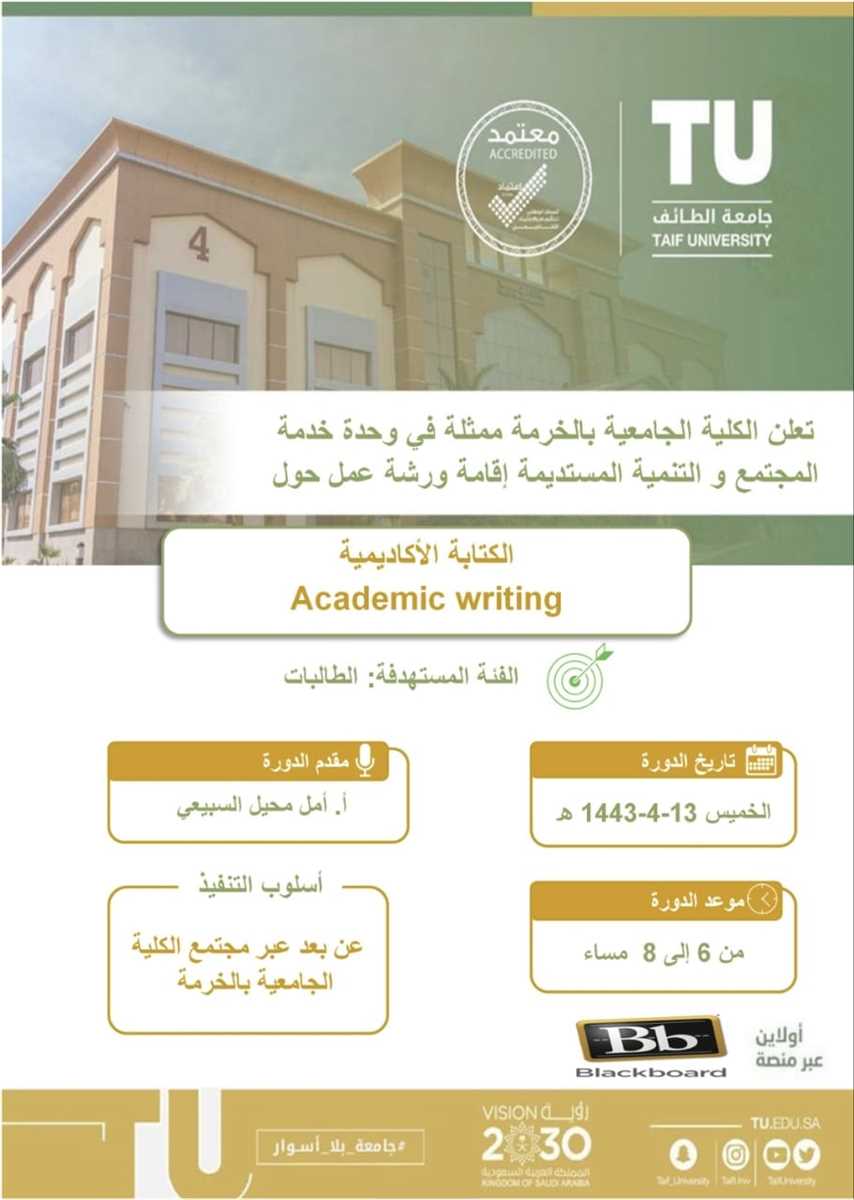 Workshop entitled "Academic Writing"